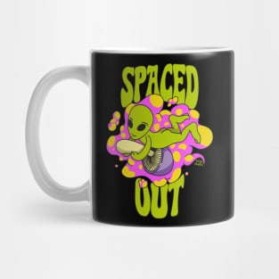 Spaced Out Mushroom Riding Alien Mug